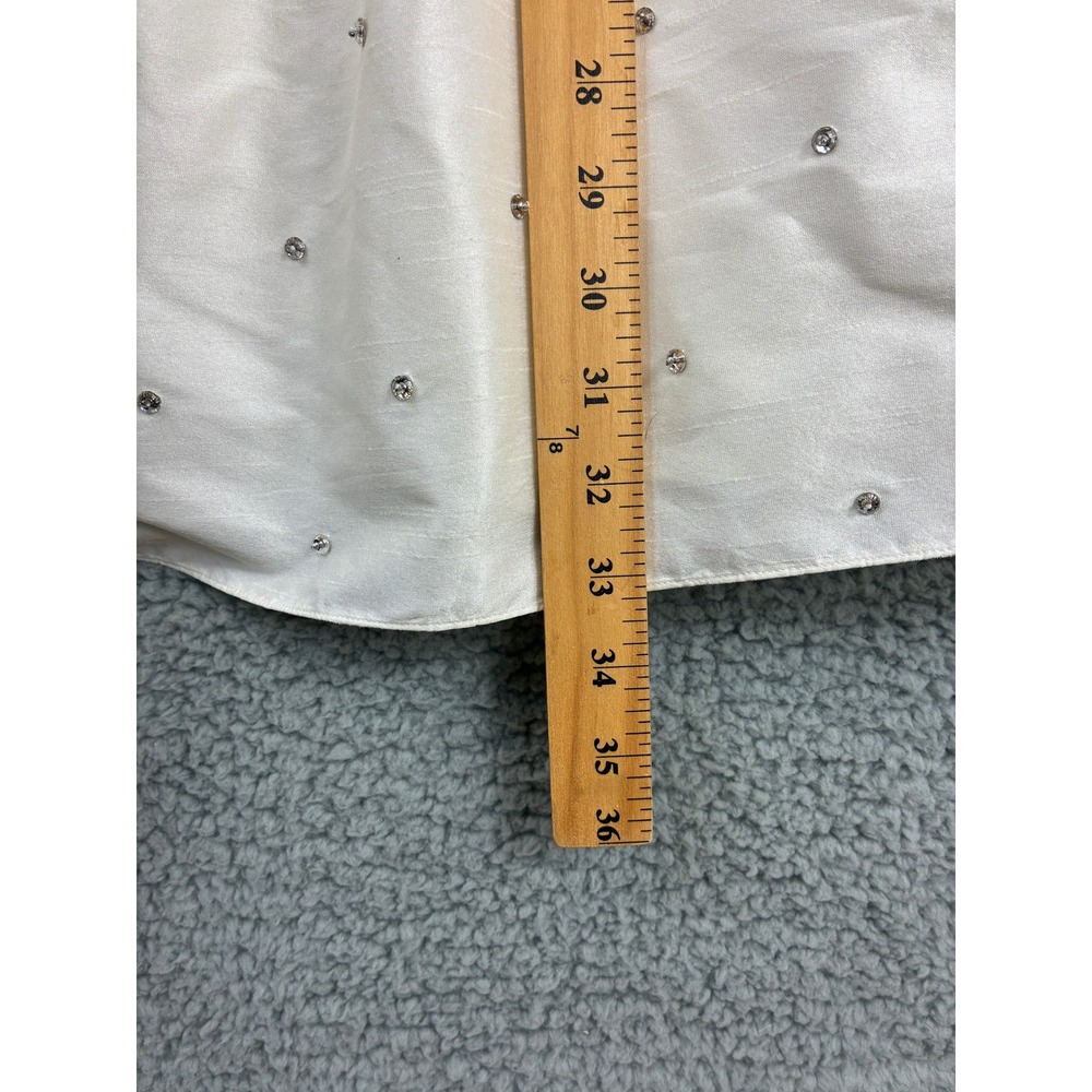 Sachin & Babi Dress One Shoulder Womens 10 White Rhinestone Cocktail Party Mini - Picture 15 of 16